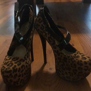 Leopard print heels